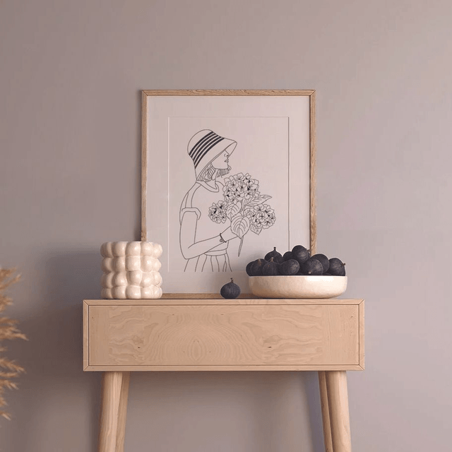 Affiche illustration A4 - Hortensias