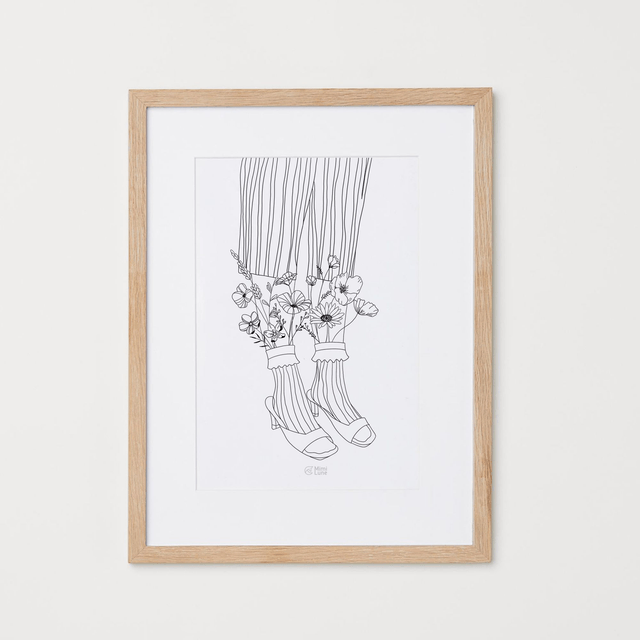 Affiche illustration A4 - Fleurs sauvages