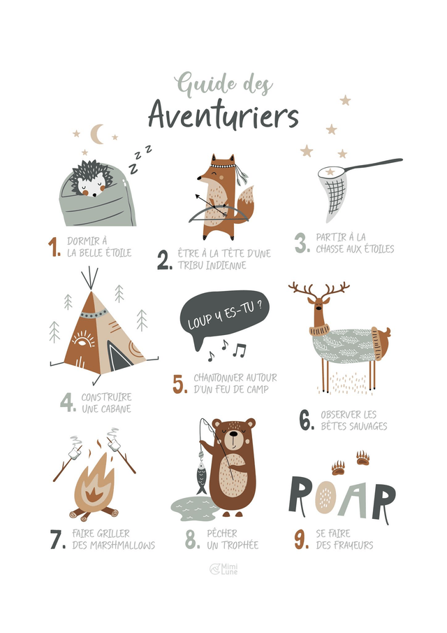 Affiche illustration A3 - Guide des aventuriers