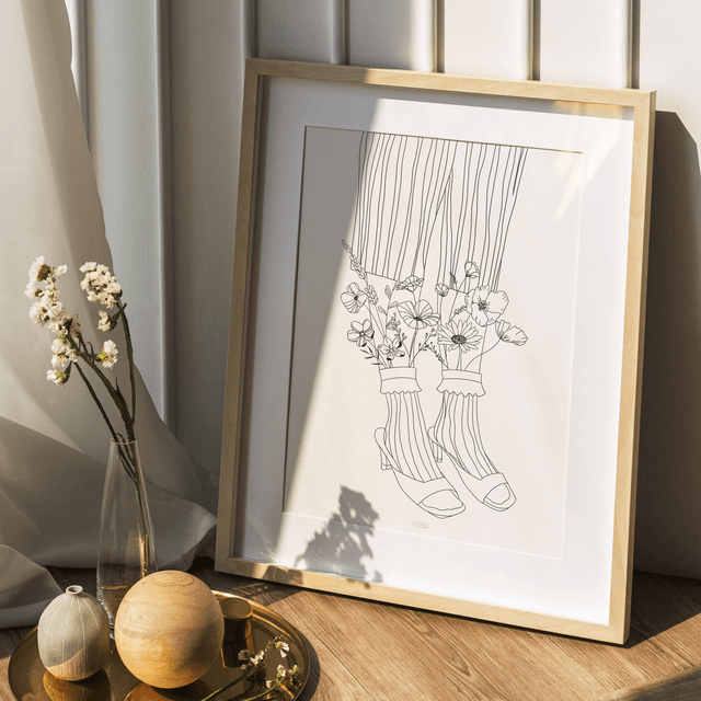 Affiche illustration A4 - Fleurs sauvages