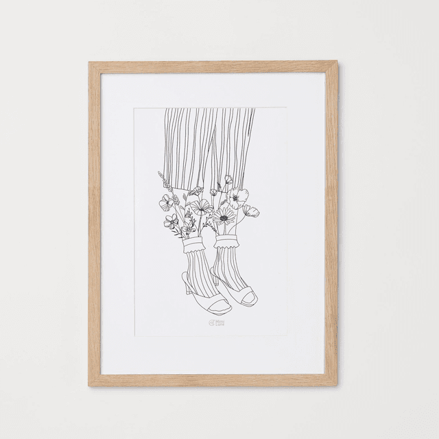 Affiche illustration A4 - Fleurs sauvages